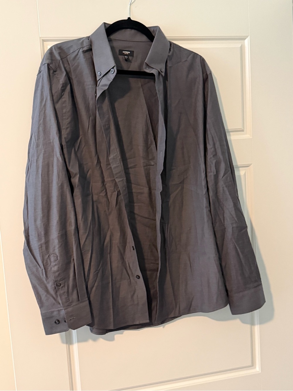 Express Men's Button-Up Shirt in Charcoal